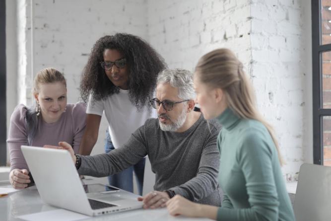 Woman Reaching for a book